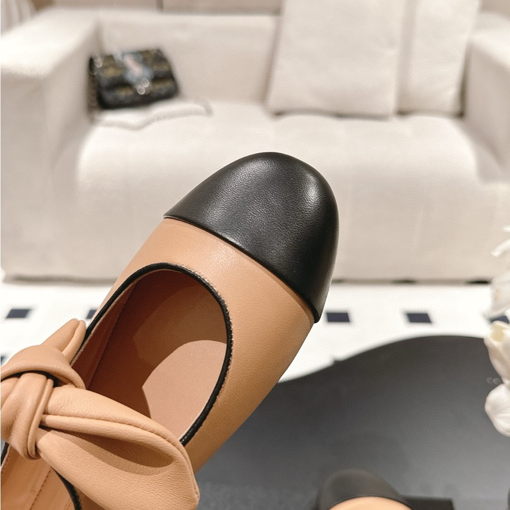 Chanel Style Bow Mary Jane Flats - Picture 5 of 8